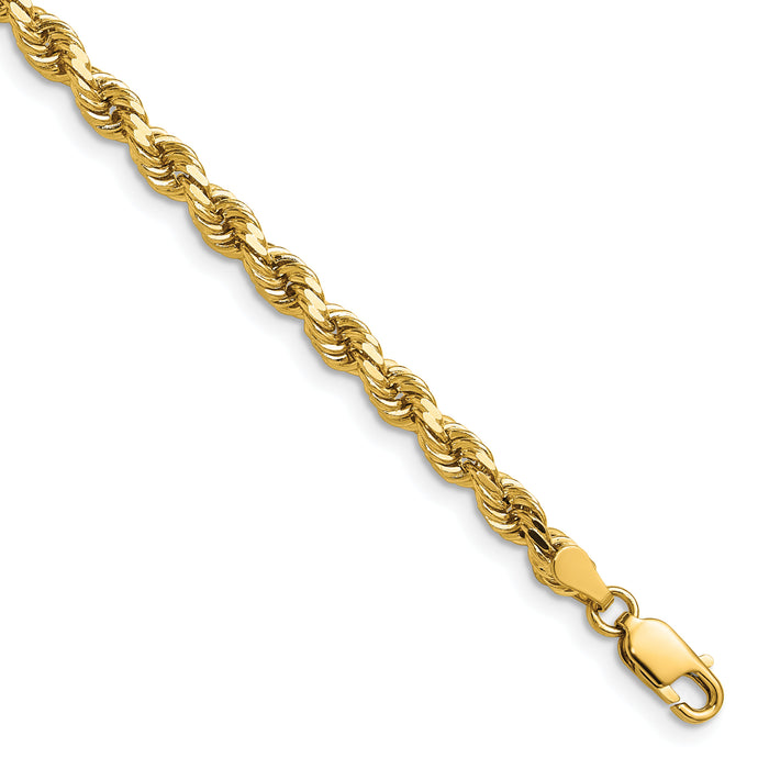 14k 4mm Diamond Cut Rope with Lobster Clasp Chain-030L-24