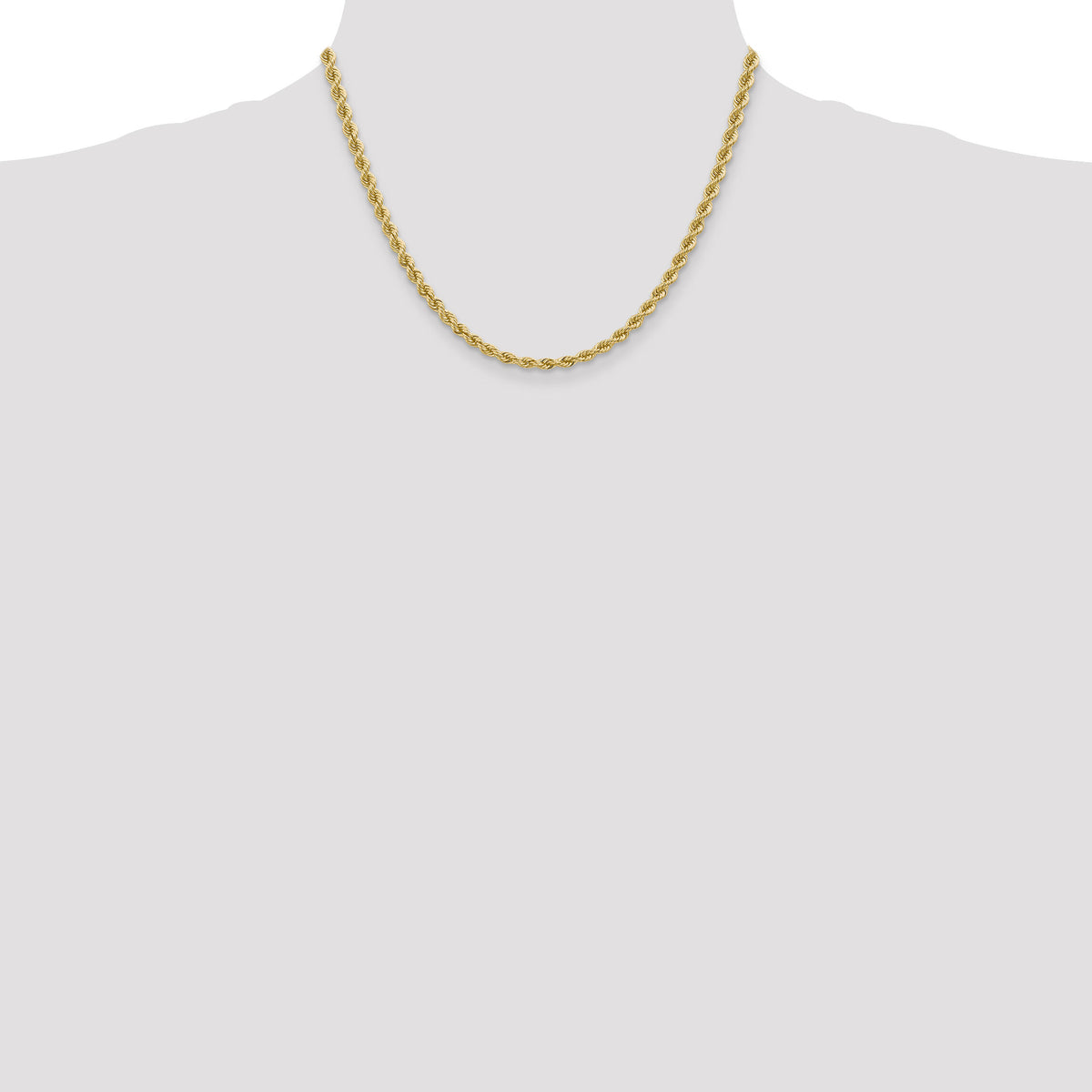 14k 4mm Regular Rope Chain-030S-18