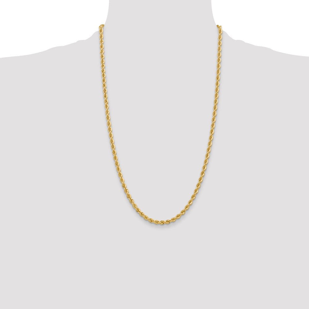 14K 26 inch 4mm Regular Rope with Lobster Clasp Chain-030S-26