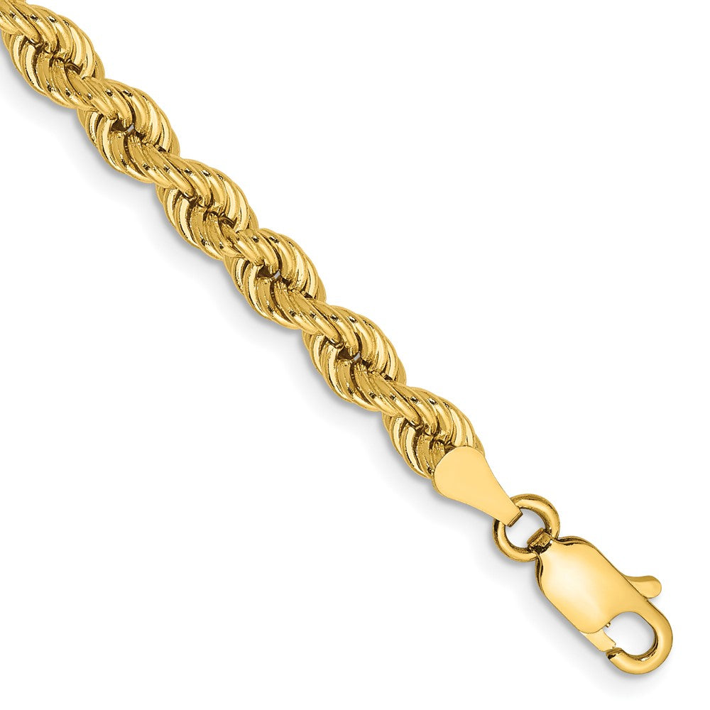 14K 9 inch 4mm Regular Rope with Lobster Clasp Chain-030S-9