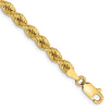 14K 9 inch 4mm Regular Rope with Lobster Clasp Chain-030S-9