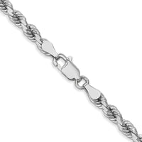 10k White Gold 4mm Diamond-cut Rope Chain-10K030W-28