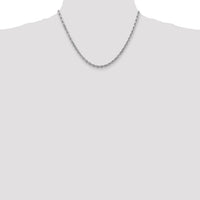 14k White Gold 4mm D/C Rope with Lobster Clasp Chain-030W-18