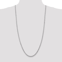 14k White Gold 4mm D/C Rope with Lobster Clasp Chain-030W-30