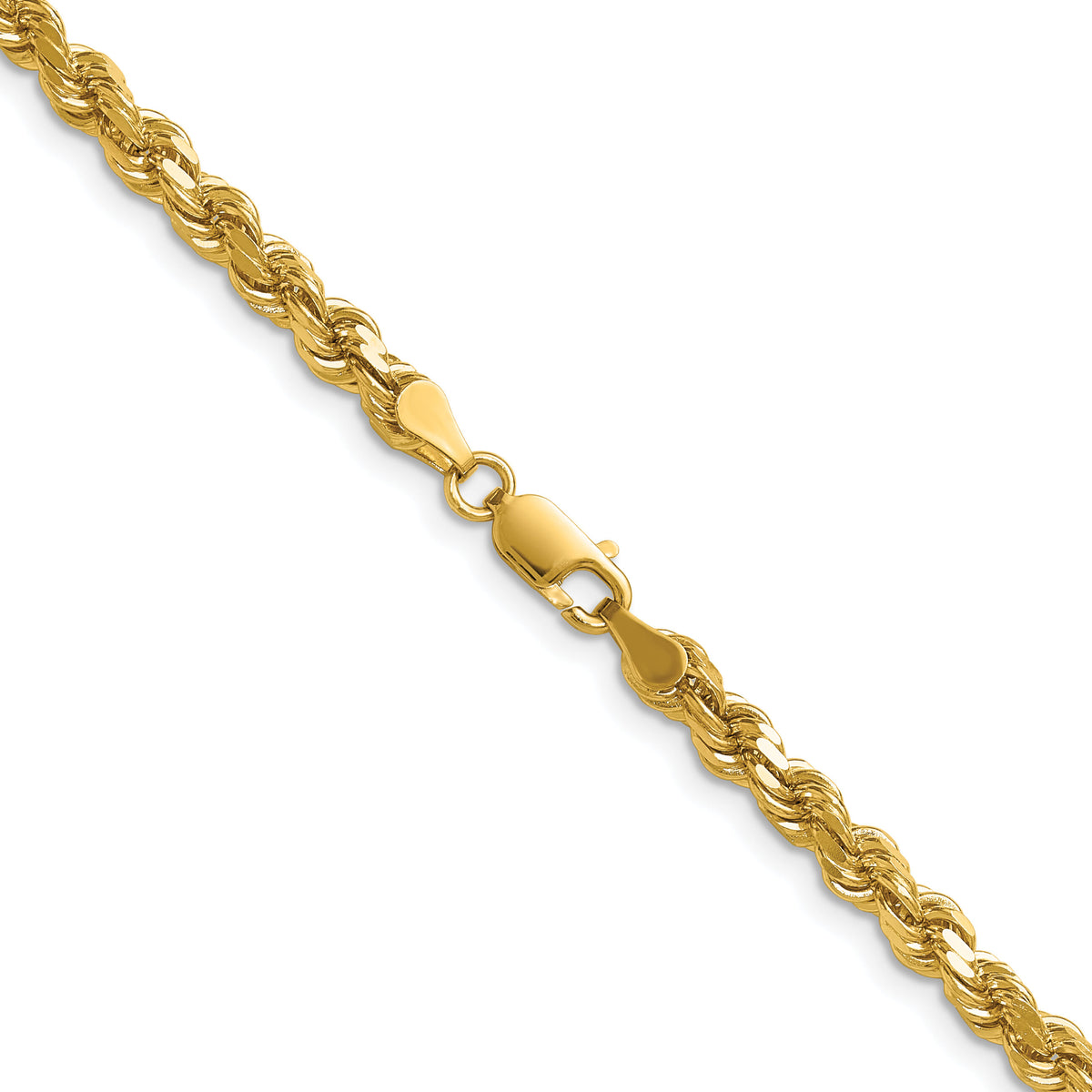 14K 4.25mm D/C Rope with Lobster Clasp Chain-033L-20