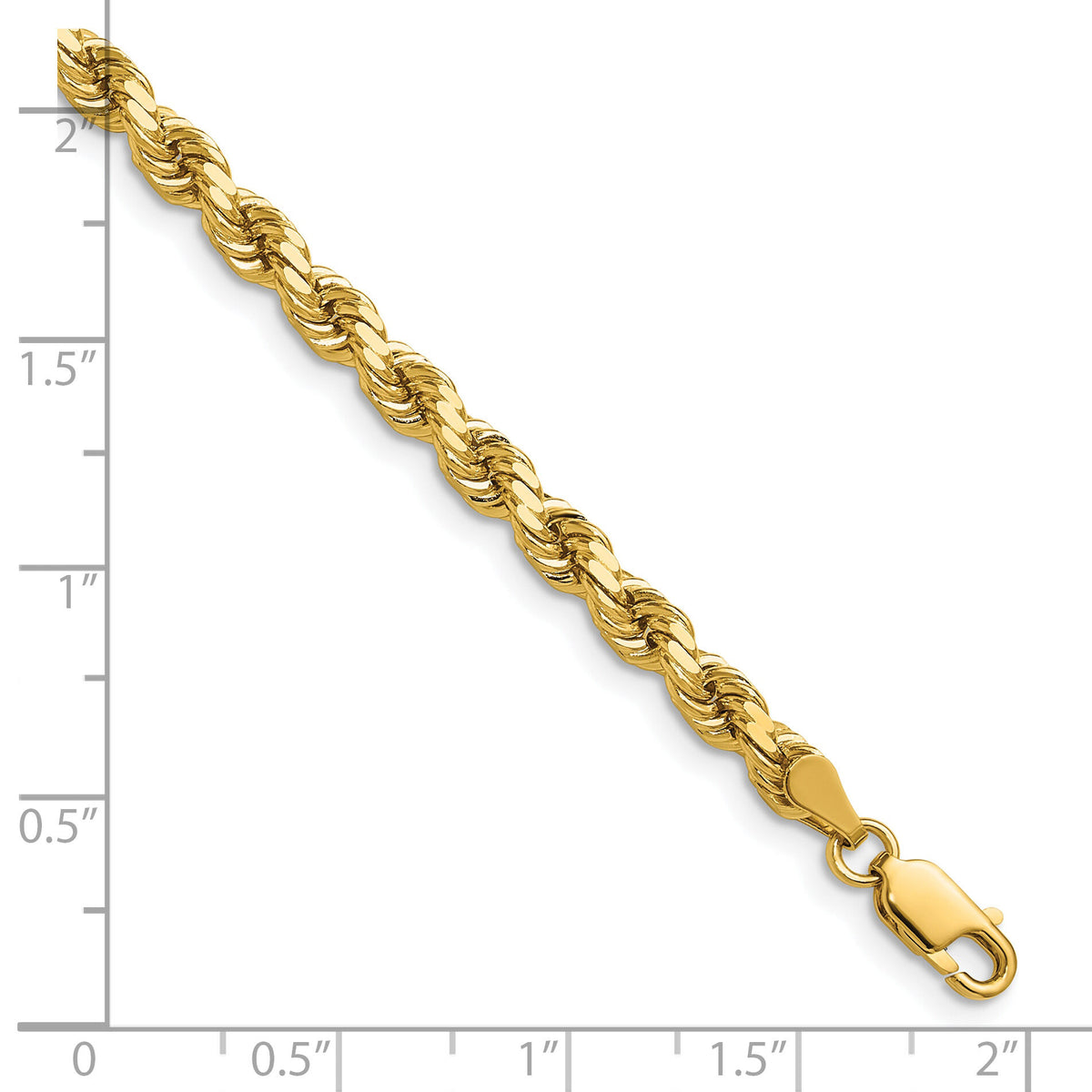 14K 4.25mm D/C Rope with Lobster Clasp Chain-033L-22