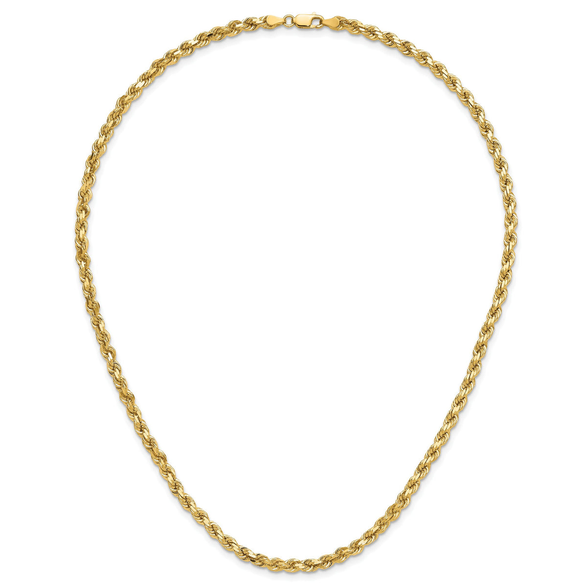 14K 4.25mm D/C Rope with Lobster Clasp Chain-033L-18