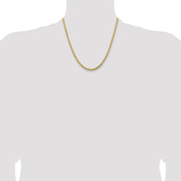 14K 4.25mm D/C Rope with Lobster Clasp Chain-033L-20