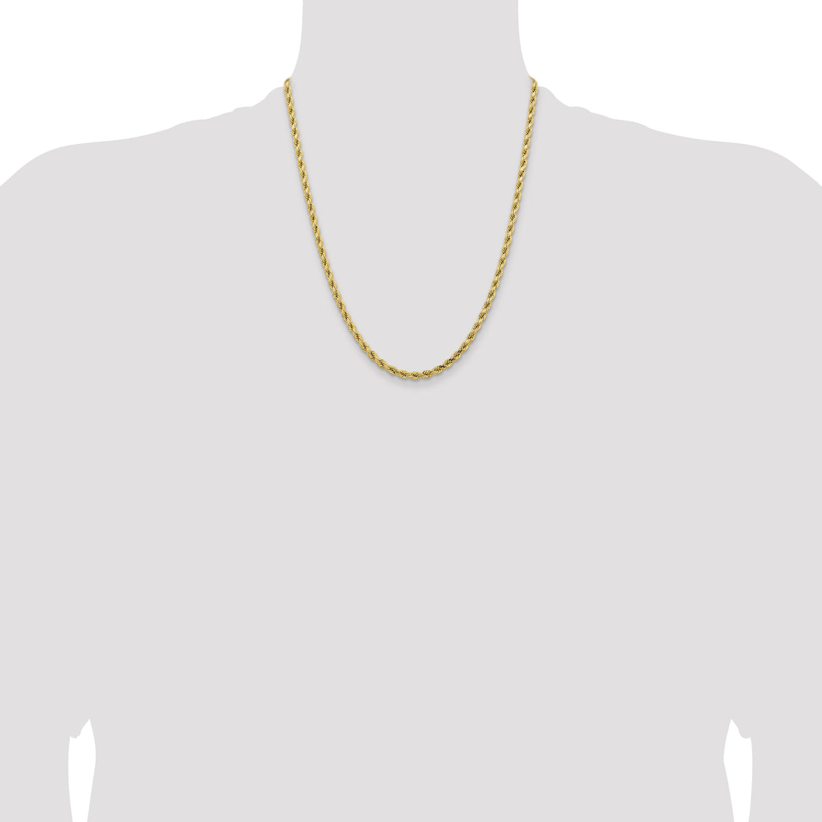 14K 4.25mm D/C Rope with Lobster Clasp Chain-033L-22