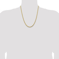 14K 4.25mm D/C Rope with Lobster Clasp Chain-033L-22
