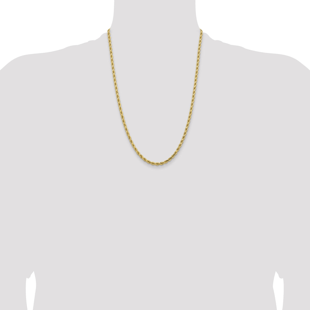 14K 4.25mm D/C Rope with Lobster Clasp Chain-033L-24