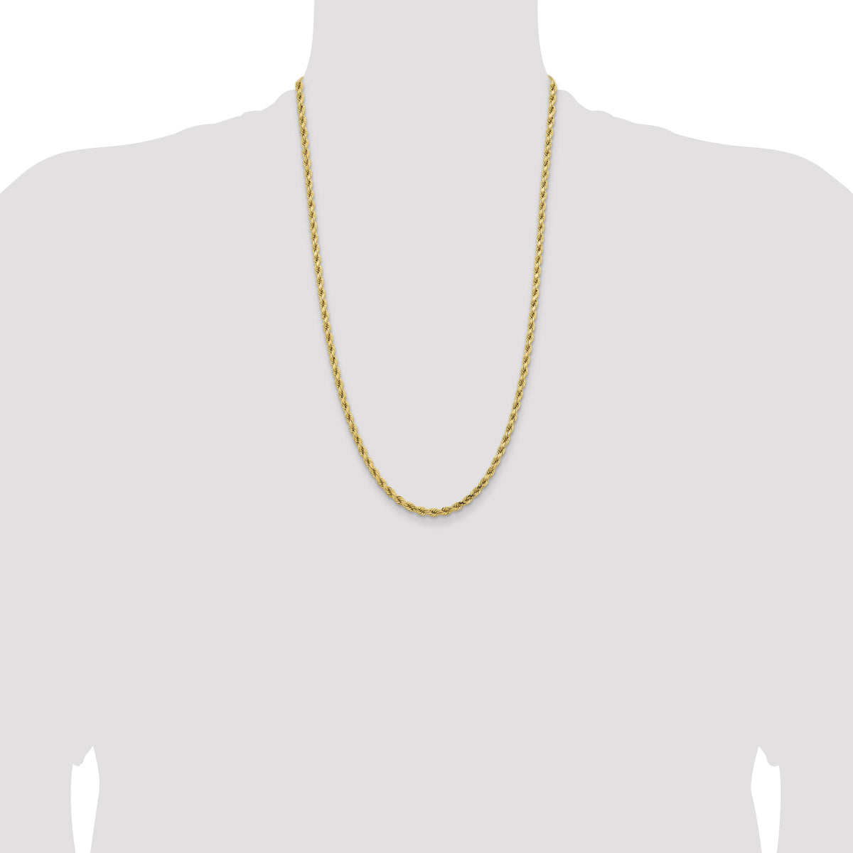 14K 4.25mm D/C Rope with Lobster Clasp Chain-033L-26