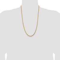 14K 4.25mm D/C Rope with Lobster Clasp Chain-033L-26