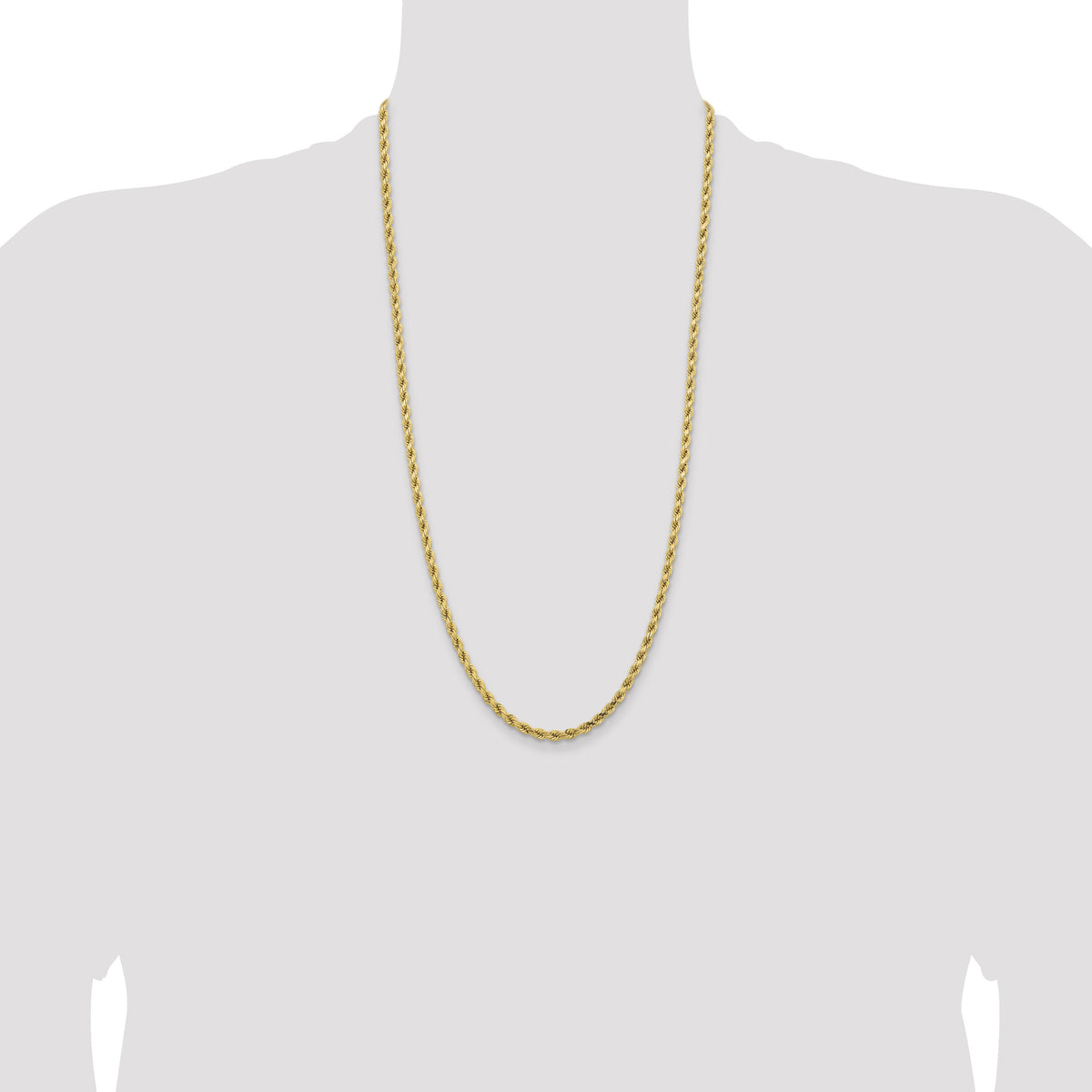 14K 4.25mm D/C Rope with Lobster Clasp Chain-033L-28