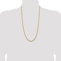 14K 4.25mm D/C Rope with Lobster Clasp Chain-033L-28