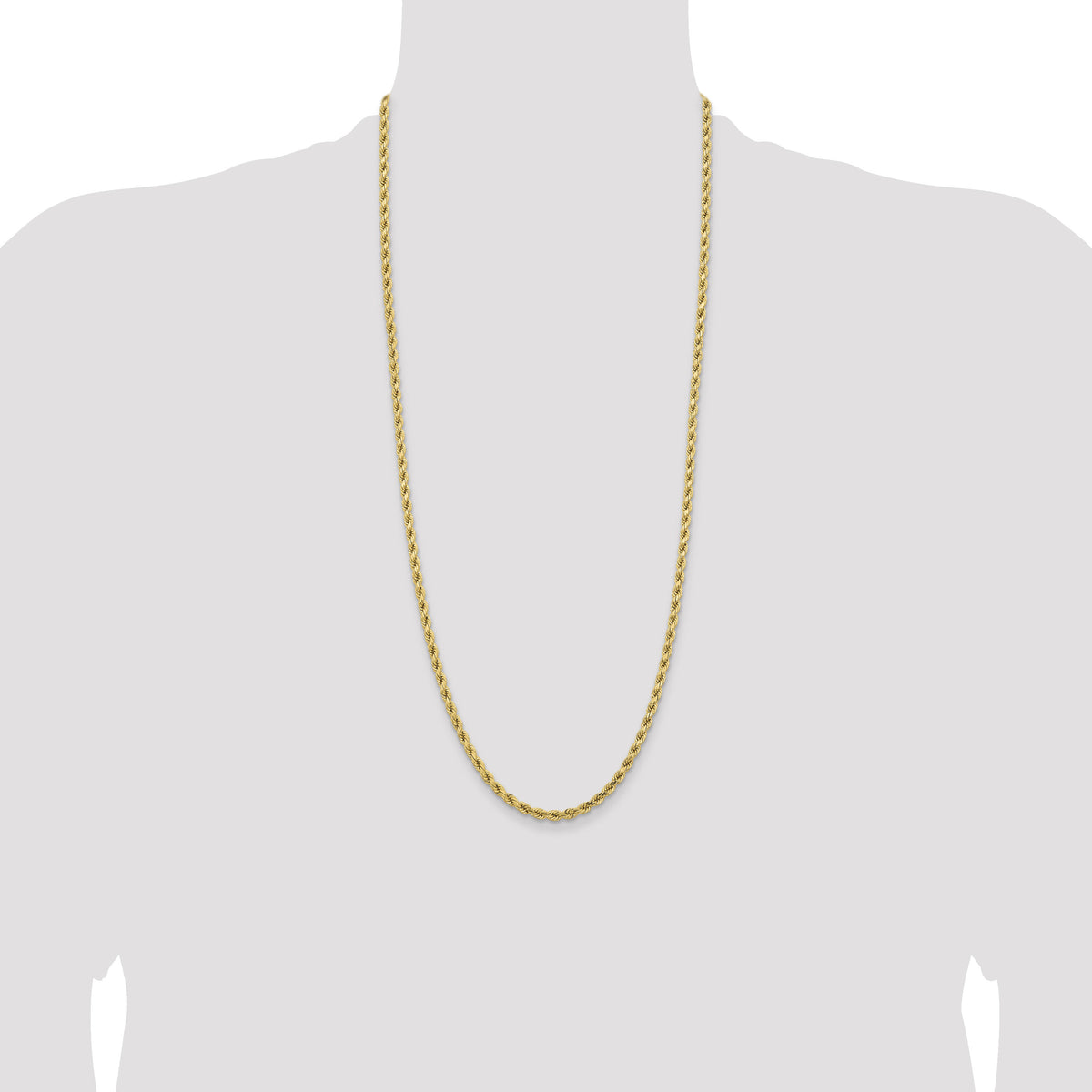 14K 4.25mm D/C Rope with Lobster Clasp Chain-033L-30