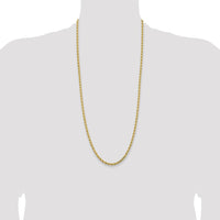14K 4.25mm D/C Rope with Lobster Clasp Chain-033L-30