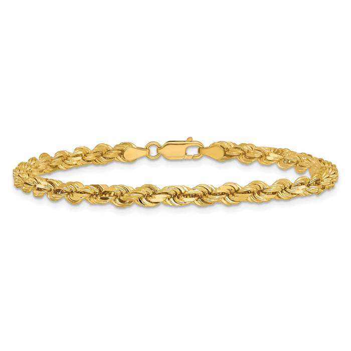 14K 4.25mm D/C Rope with Lobster Clasp Chain-033L-8.5