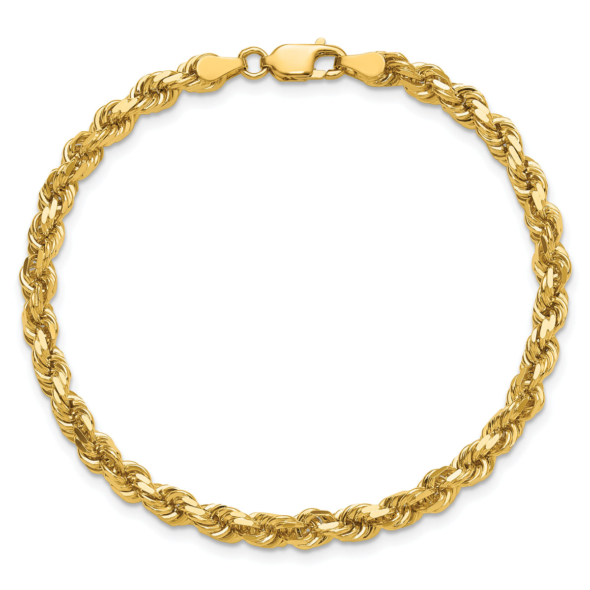 14K 4.25mm D/C Rope with Lobster Clasp Chain-033L-8.5