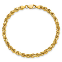 14K 4.25mm D/C Rope with Lobster Clasp Chain-033L-8.5