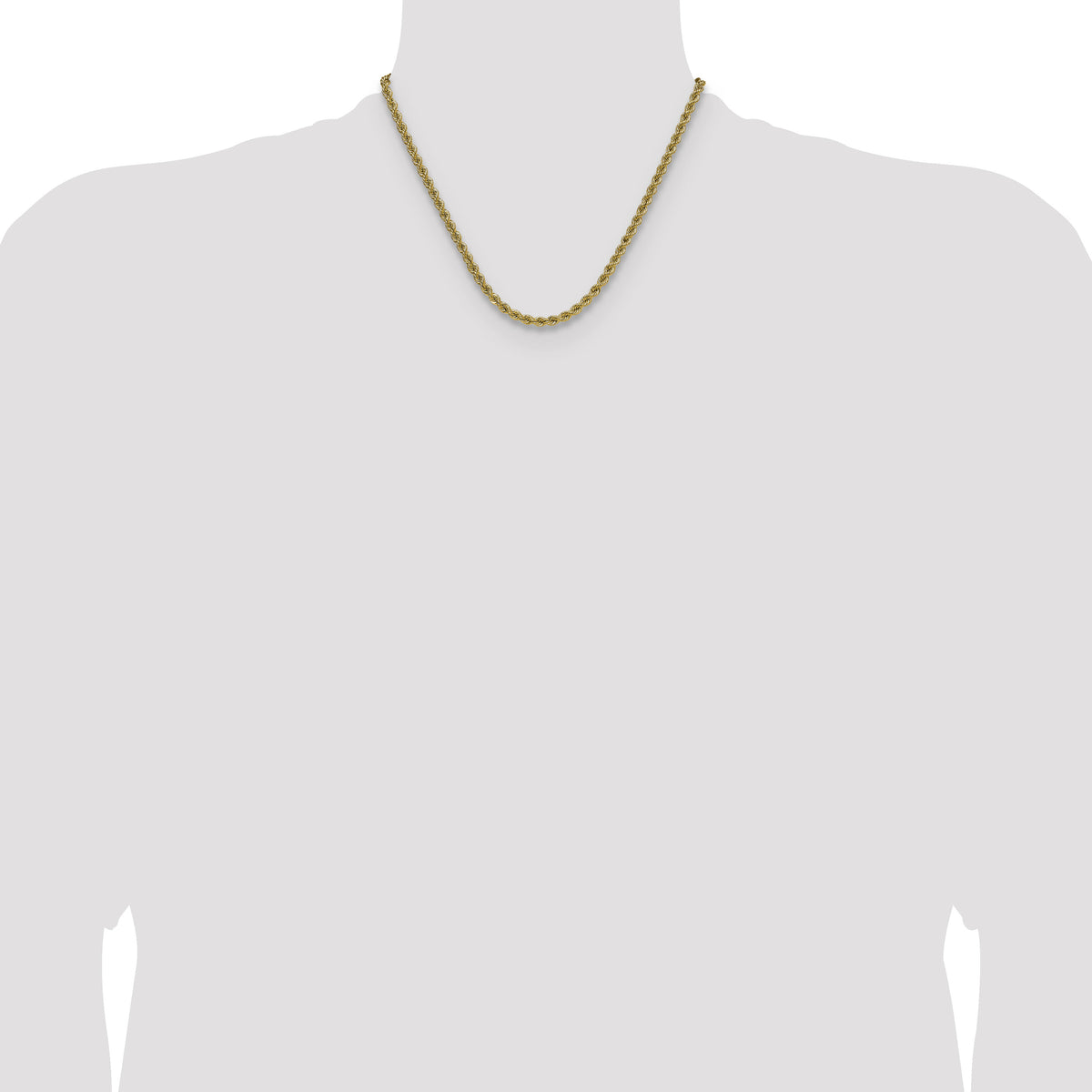 14k 4.2mm Regular Rope Chain-033S-18