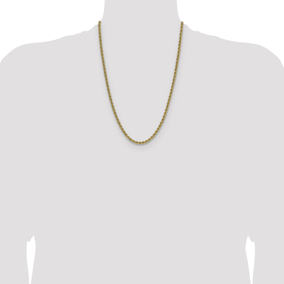 14k 4.2mm Regular Rope Chain-033S-24