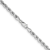 14k White Gold 4.25mm D/C Rope with Lobster Clasp Chain-033W-26