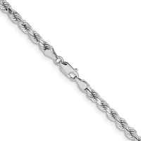 14K White Gold 18 inch 4.25mm Diamond-cut Rope with Lobster Clasp Chain-033W-18