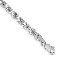 14k White Gold 4.25mm D/C Rope with Lobster Clasp Chain-033W-7