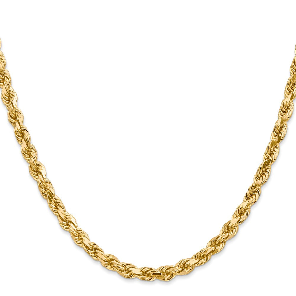 14K 24 inch 4.5mm Diamond-cut Rope with Lobster Clasp Chain-035L-24