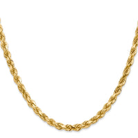 14K 24 inch 4.5mm Diamond-cut Rope with Lobster Clasp Chain-035L-24