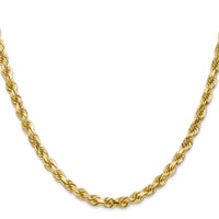 14k 4.5mm D/C Rope with Lobster Clasp Chain-035L-22