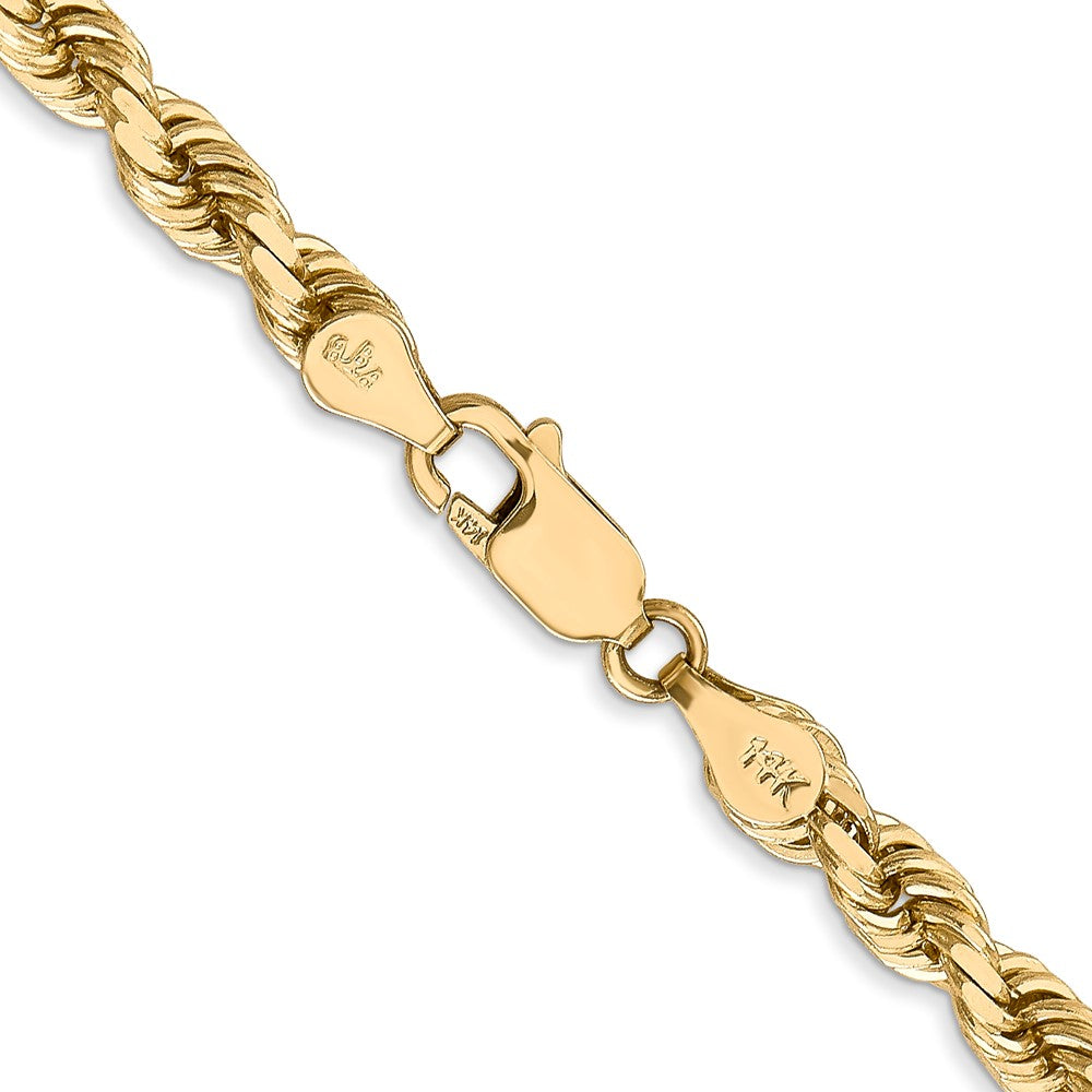 14K 28 inch 4.5mm Diamond-cut Rope with Lobster Clasp Chain-035L-28