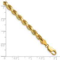 14k 4.5mm D/C Rope with Lobster Clasp Chain-035L-16