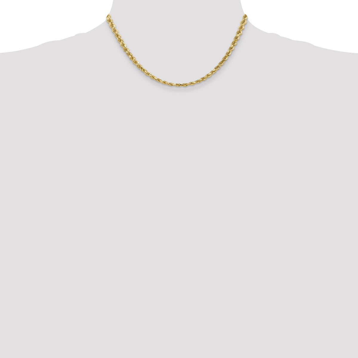 14k 4.5mm D/C Rope with Lobster Clasp Chain-035L-16