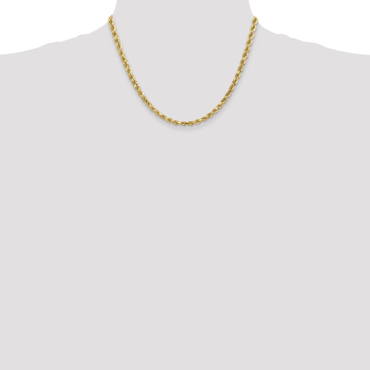 14k 4.5mm D/C Rope with Lobster Clasp Chain-035L-18