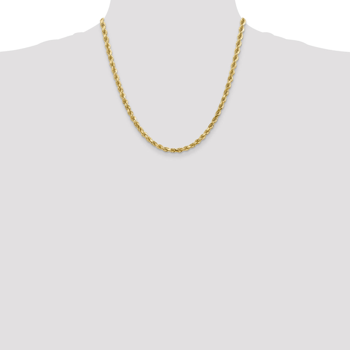 14k 4.5mm D/C Rope with Lobster Clasp Chain-035L-20