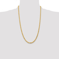 14K 26 inch 4.5mm Diamond-cut Rope with Lobster Clasp Chain-035L-26