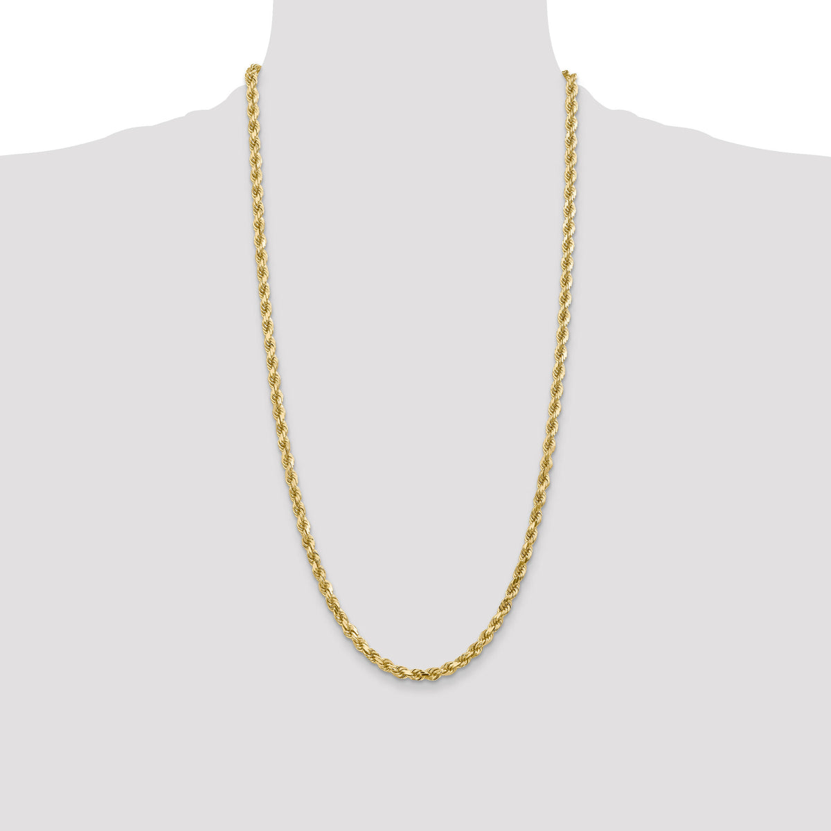 14k 4.5mm D/C Rope with Lobster Clasp Chain-035L-28
