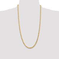 14K 28 inch 4.5mm Diamond-cut Rope with Lobster Clasp Chain-035L-28