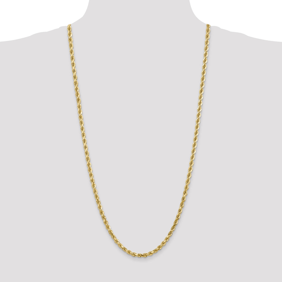 14k 4.5mm D/C Rope with Lobster Clasp Chain-035L-30