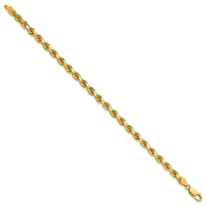 14k 4.5mm D/C Rope with Lobster Clasp Chain-035L-9