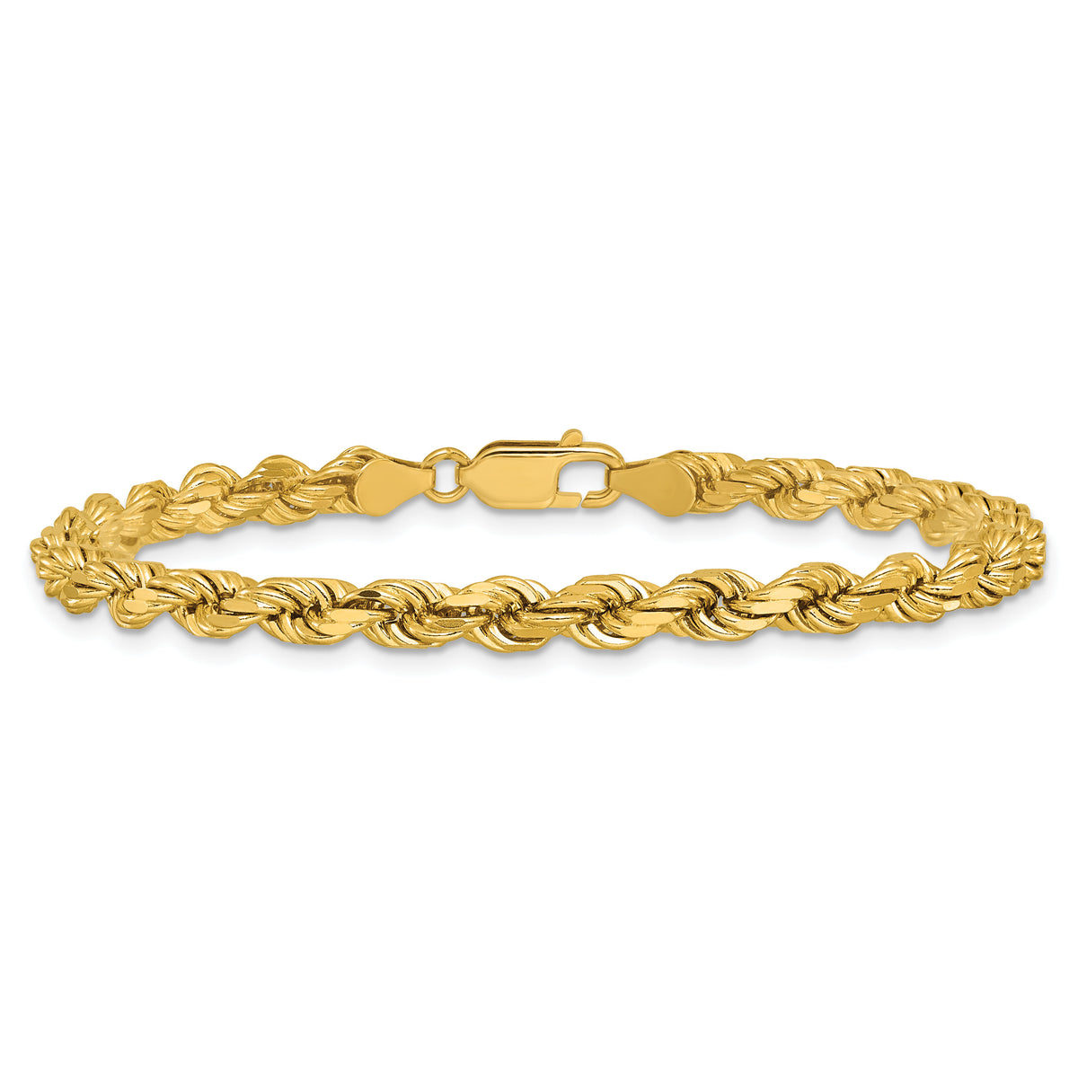 14k 4.5mm D/C Rope with Lobster Clasp Chain-035L-8