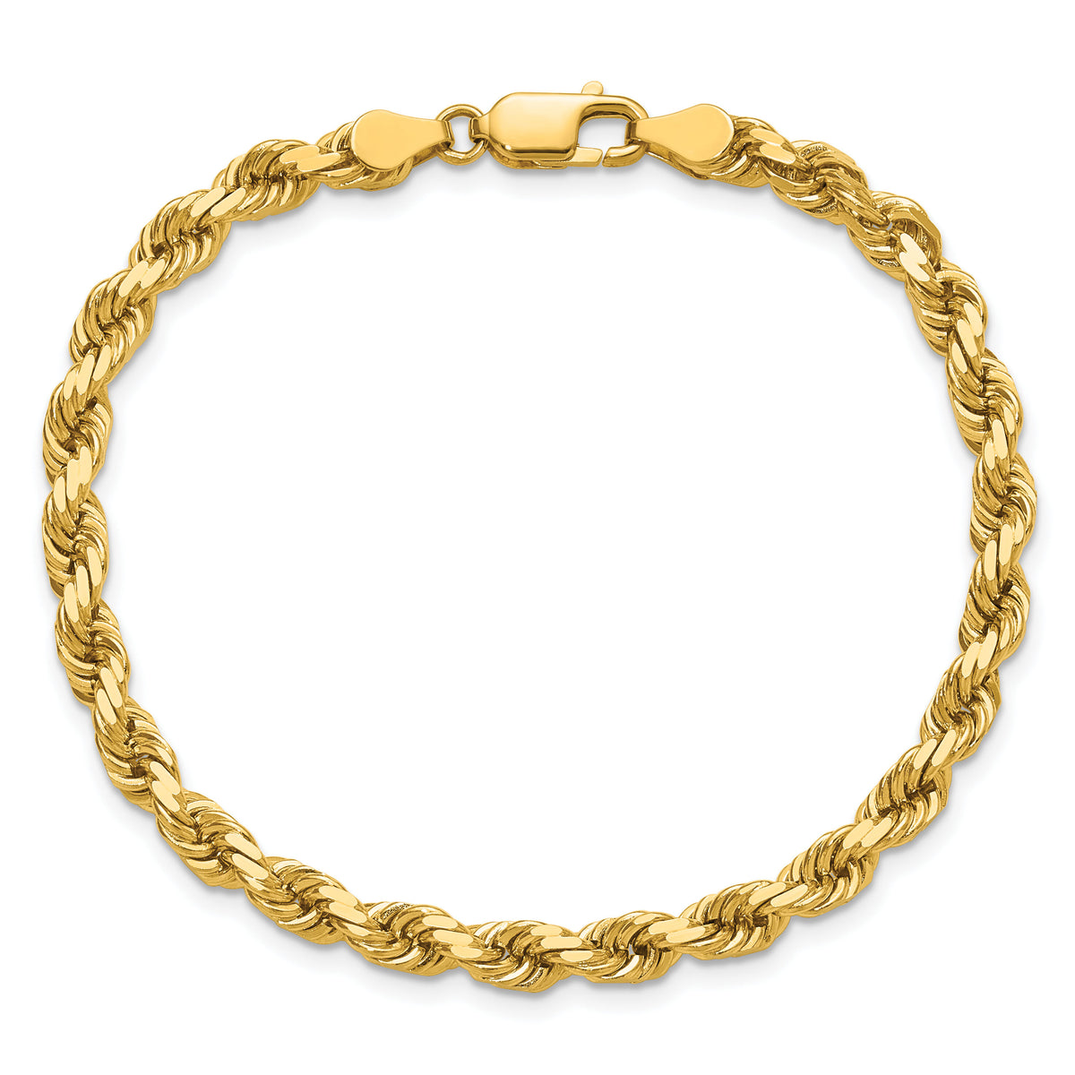 14k 4.5mm D/C Rope with Lobster Clasp Chain-035L-8
