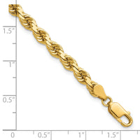 14k 4.5mm D/C Rope with Lobster Clasp Chain-035L-7