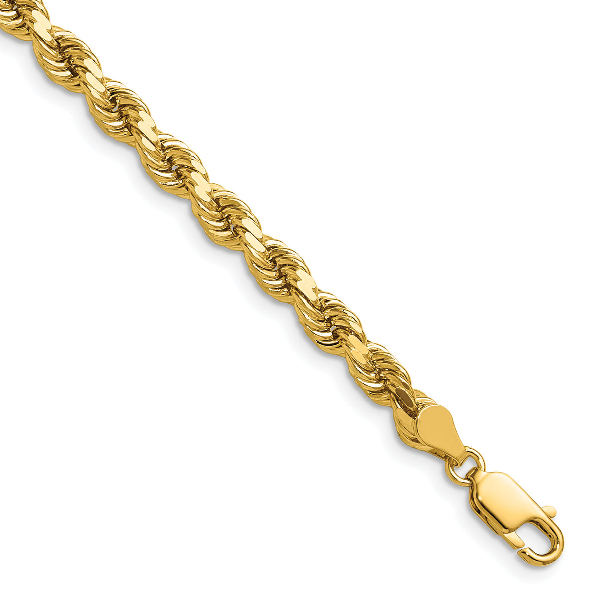 14k 4.5mm D/C Rope with Lobster Clasp Chain-035L-24