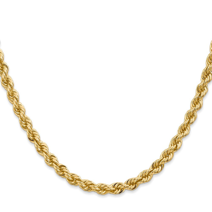 14K 28 inch 5mm Regular Rope with Lobster Clasp Chain-035S-28