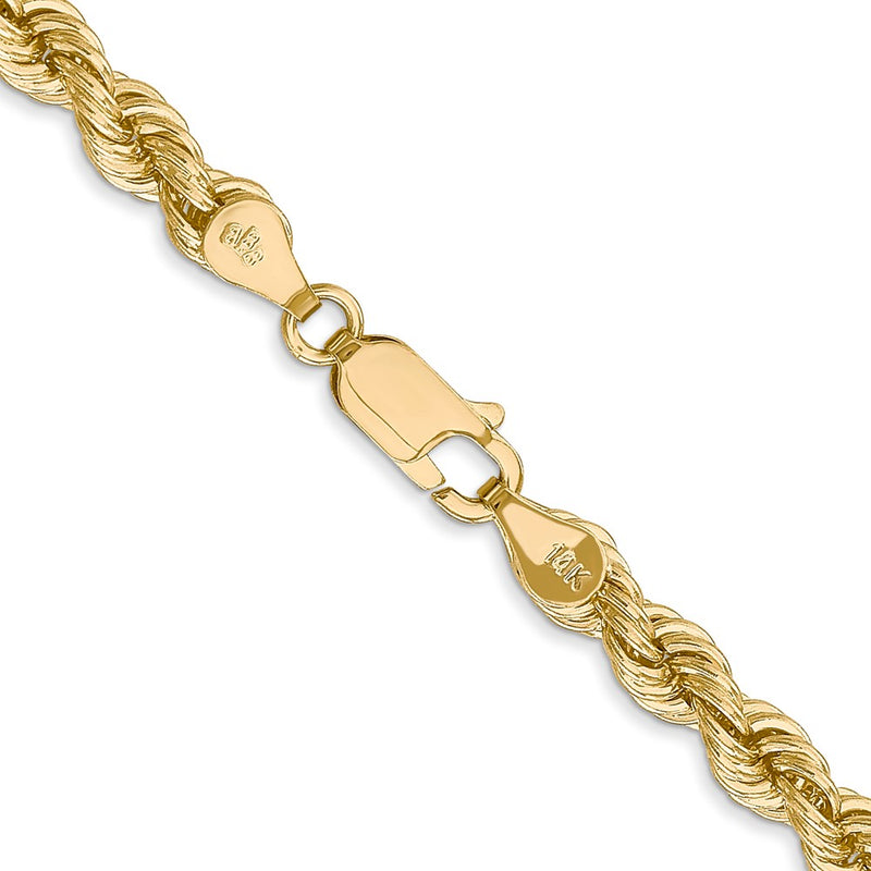 14K 24 inch 5mm Regular Rope with Lobster Clasp Chain-035S-24