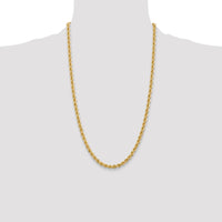 14K 26 inch 5mm Regular Rope with Lobster Clasp Chain-035S-26