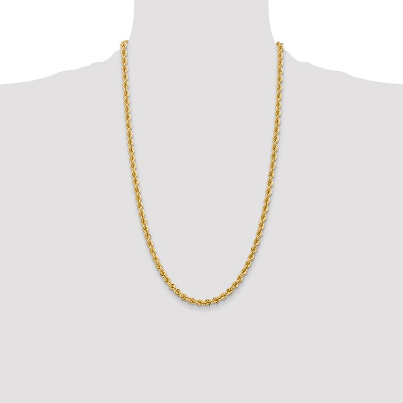 14K 26 inch 5mm Regular Rope with Lobster Clasp Chain-035S-26